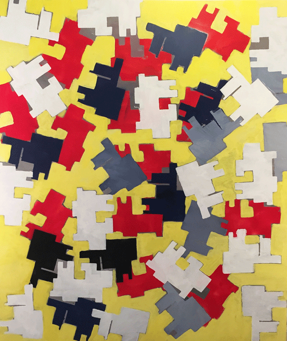 new painting by David Davron - Squibbling - 2015